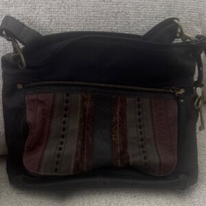 Fossil Black and Brown Shoulder Bag
